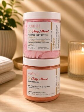 Aminnah (NWT) Cherry Almond Whipped Body Butter & Sugar Polish